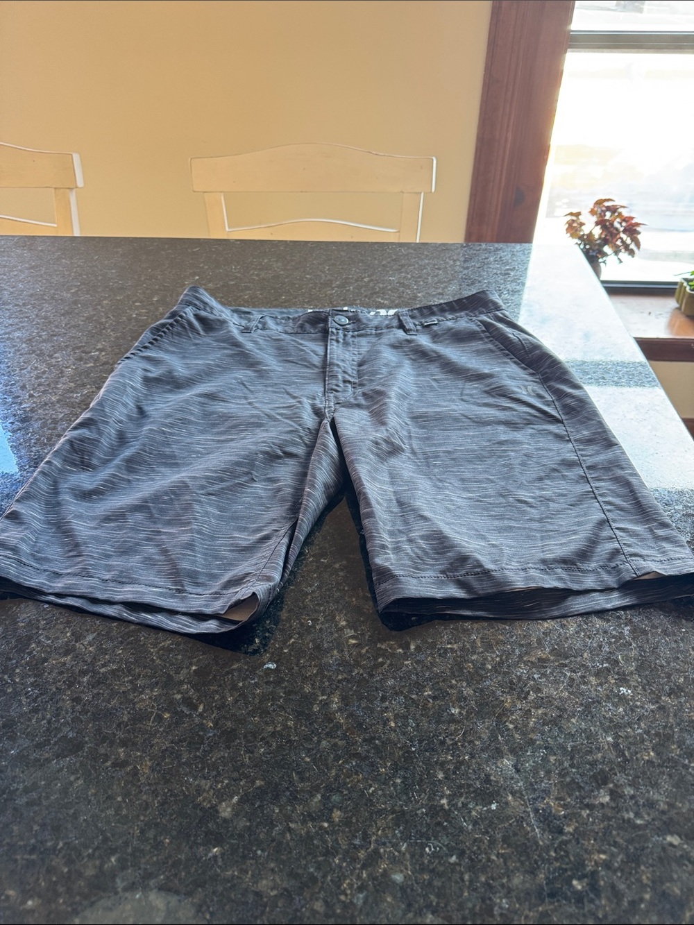 Hurley - Gray - Men's Charcoal Flat-Front Shorts